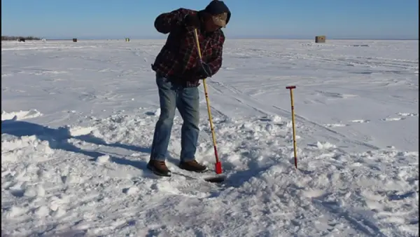 ice chisel spud bar ice fishing